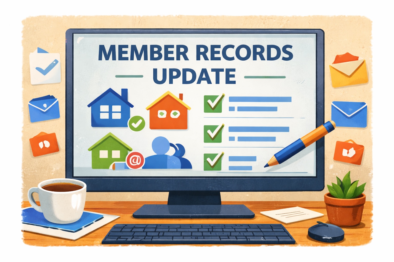 Member records update illustration